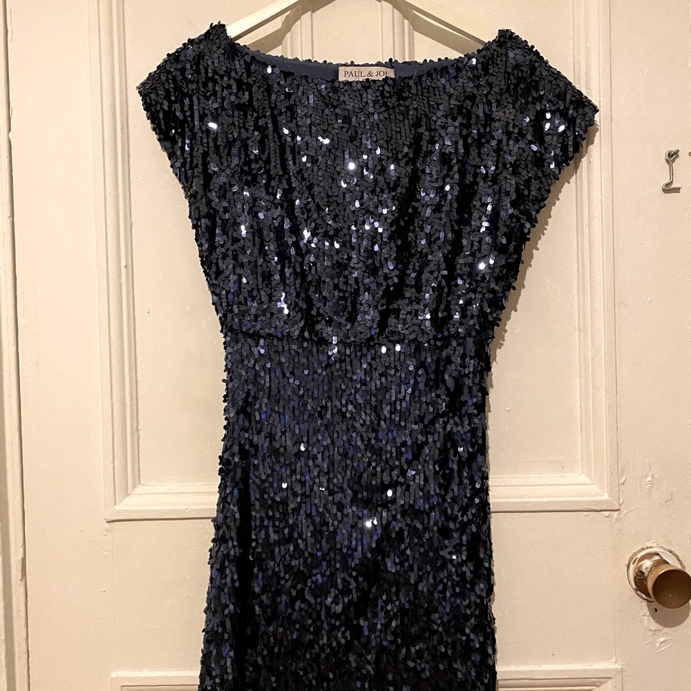 Paul & Joe Blue Sequined Dress - Size 4 - Perfect party dress
